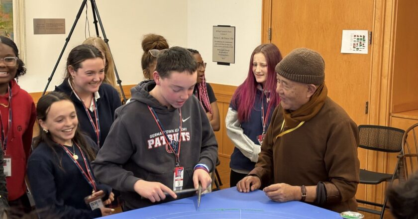 Germantown Academy welcomes mandala artist Venerable Losang Samten to create traditional Tibetan sand mandala