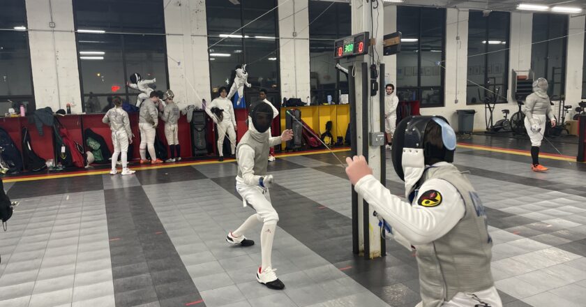 Nick Lieu trains for success in saber fencing